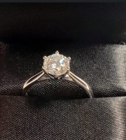 Silver Zircon Stone Ring