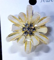 Glittering Lucite Brooch Pin