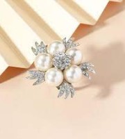 Five Pearl Wedding Fingerring