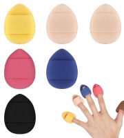 Multi color mini finger makeup puff 5 pcs